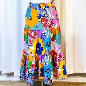 Vintage floral maxi skirt